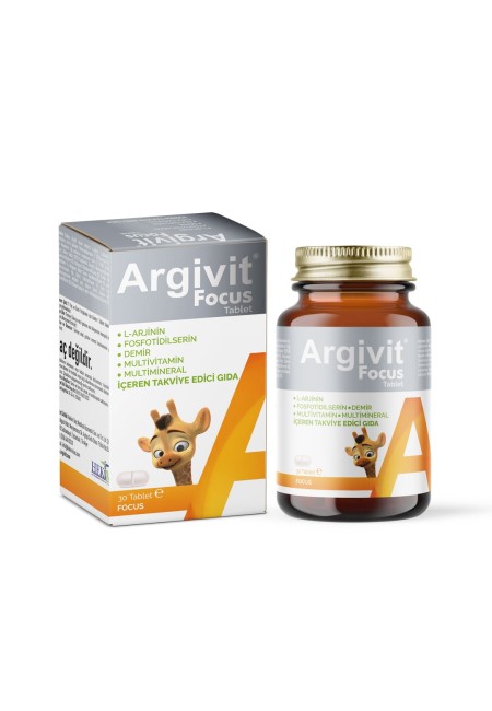 Argivit Focus Fosfatidilserin, L-arjinin, Multivitamin Ve Multimineral Tablet 30 Adet