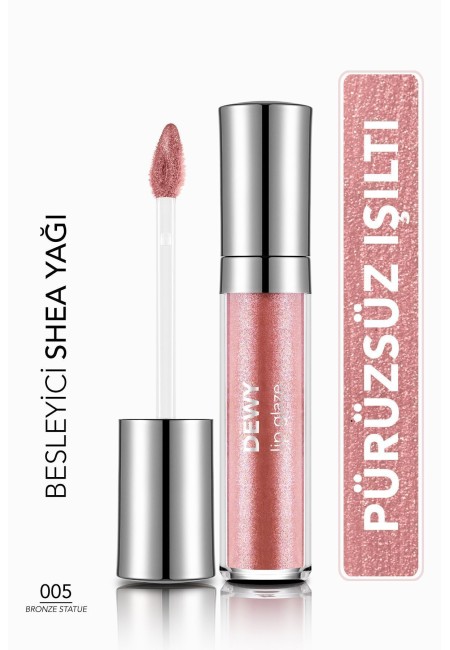 Flormar Besleyici Dudak Parlatıcısı - Dewy Lip Glaze - 005 Bronze