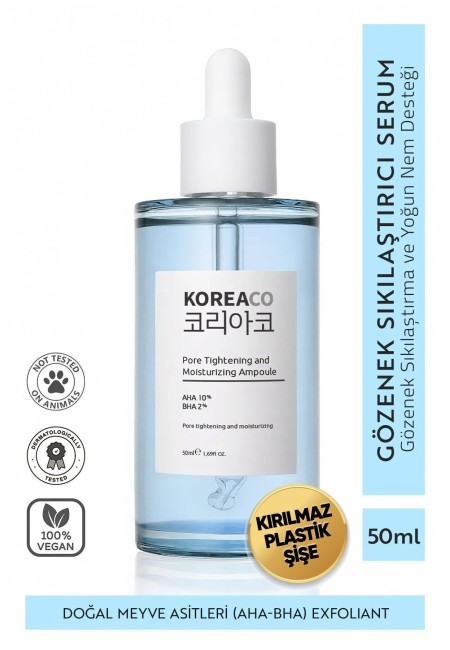 Aha & Bha Canlandırıcı & Gözenek Sıkılaştırıcı Ve Nemlendirici (AHA%10-BHA%2) Ampoule 50 ml