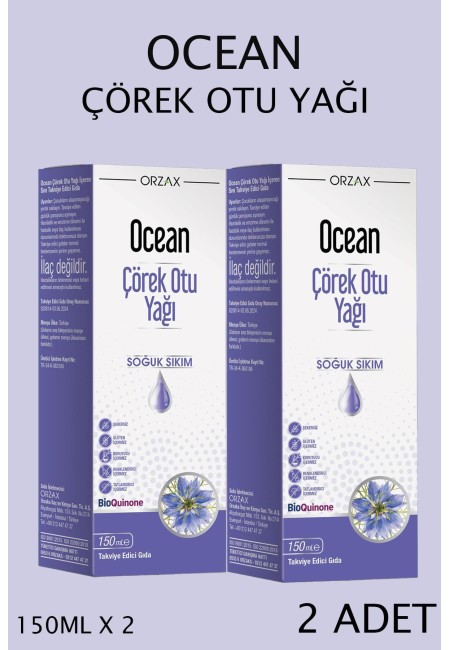 Ocean Çörek Otu Yağı Soğuk Sıkım 150 ml 2 ADET