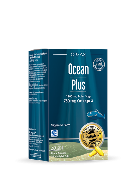 Ocean Plus 30 Softjel Kapsül 1200 mg Balık Yağı Limon Aromalı