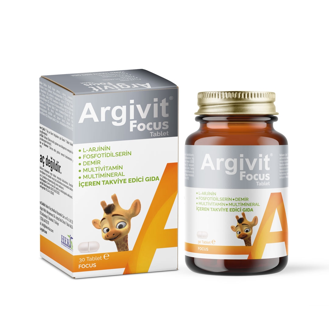 Argivit Focus Fosfatidilserin, L-arjinin, Multivitamin Ve Multimineral Tablet 30 Adet