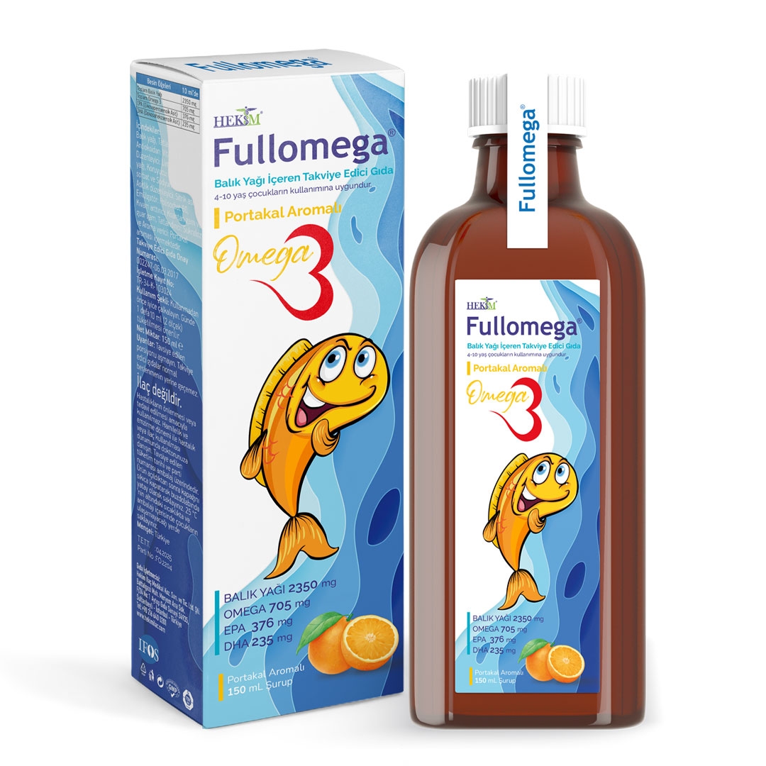 fullomega Balık Yağı Şurup 2'li Paket - Omega-3, Epa,dha Içeren Takviye Edici Gıda - 150 ml