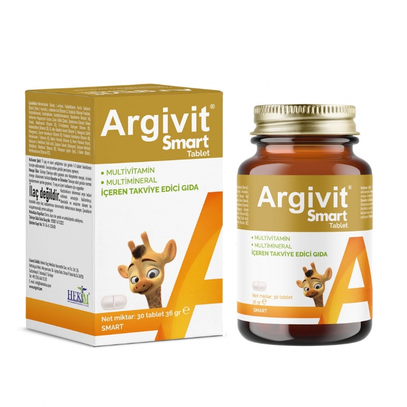 Argivit Smart Fosfatidilserin, Kolin, Multivitamin Ve Multimineral Tablet 30 Adet