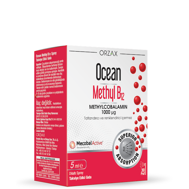 Ocean Methyl B12 5 ml Dilaltı Sprey / 30 doz