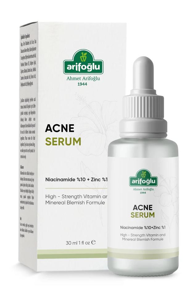 Akne Karşıtı Serum 30 ml (Sivilce, Siyah Nokta, Kızarıklık, Akne Gidermeye Yardımcı) Niacinamide %10+Zinc %1